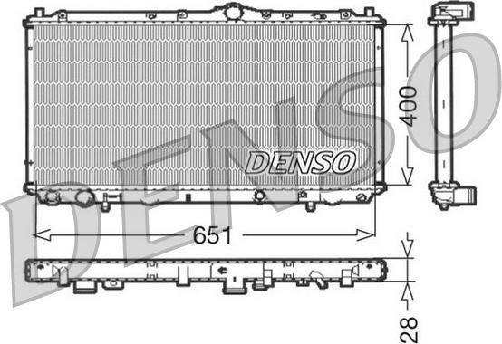 Denso DRM33060 - Радіатор, охолодження двигуна autozip.com.ua
