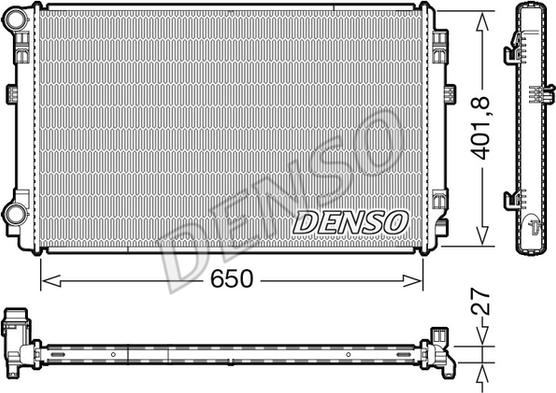 Denso DRM32048 - Радіатор, охолодження двигуна autozip.com.ua
