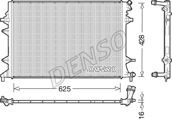 Denso DRM32047 - Радіатор, охолодження двигуна autozip.com.ua