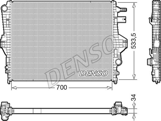 Denso DRM32050 - Радіатор, охолодження двигуна autozip.com.ua