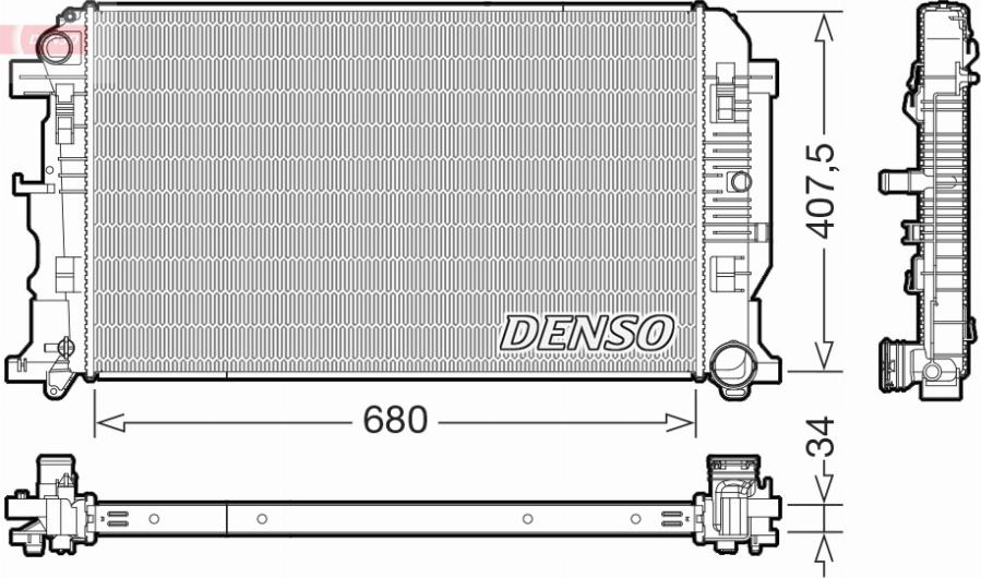 Denso DRM32053 - Радіатор, охолодження двигуна autozip.com.ua