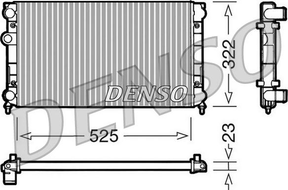 Denso DRM32005 - Радіатор, охолодження двигуна autozip.com.ua