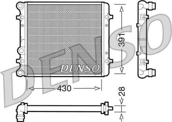 Denso DRM32002 - Радіатор, охолодження двигуна autozip.com.ua