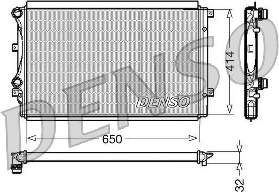 Denso DRM32015 - Радіатор, охолодження двигуна autozip.com.ua