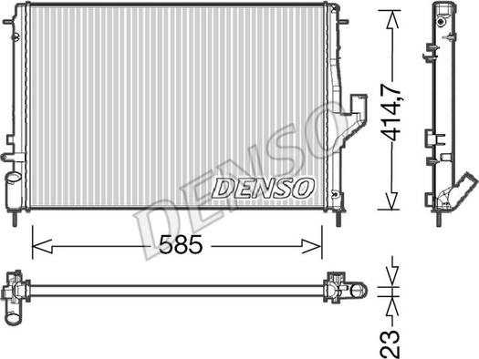 Denso DRM37001 - Радіатор, охолодження двигуна autozip.com.ua