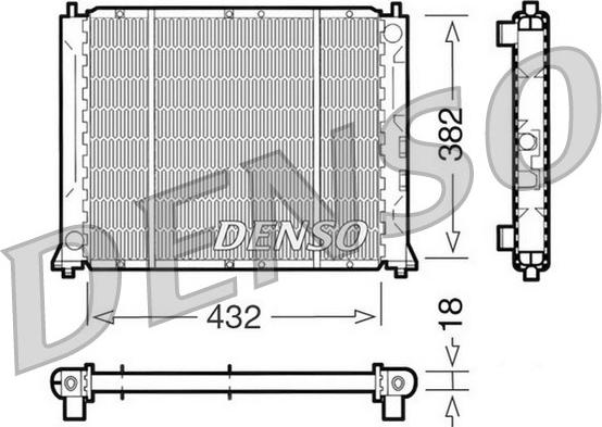 Denso DRM24004 - Радіатор, охолодження двигуна autozip.com.ua