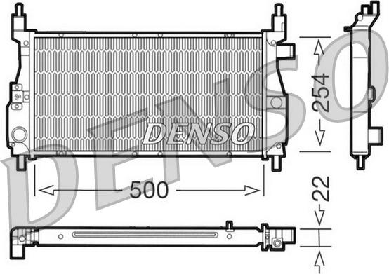 Denso DRM24003 - Радіатор, охолодження двигуна autozip.com.ua