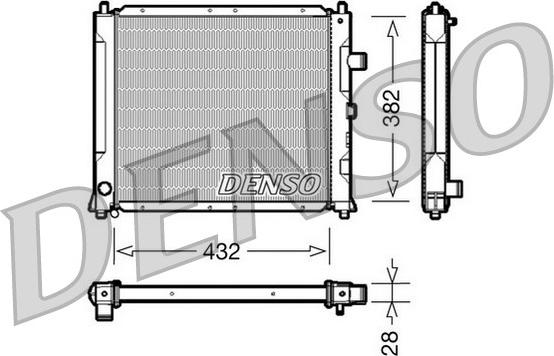 Denso DRM24013 - Радіатор, охолодження двигуна autozip.com.ua