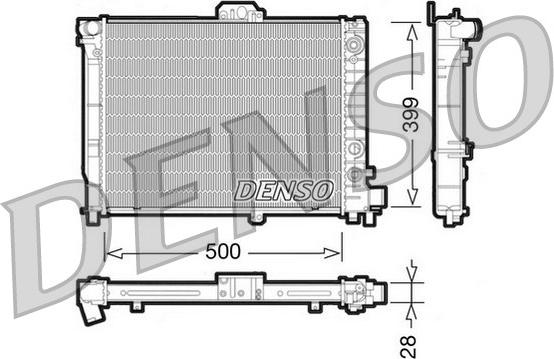 Denso DRM25008 - Радіатор, охолодження двигуна autozip.com.ua