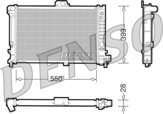 Denso DRM25007 - Радіатор, охолодження двигуна autozip.com.ua