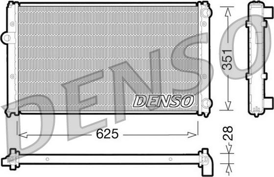 Denso DRM26001 - Радіатор, охолодження двигуна autozip.com.ua
