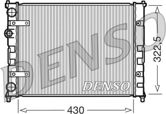 Denso DRM26007 - Радіатор, охолодження двигуна autozip.com.ua
