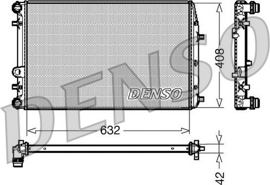 Denso DRM26011 - Радіатор, охолодження двигуна autozip.com.ua