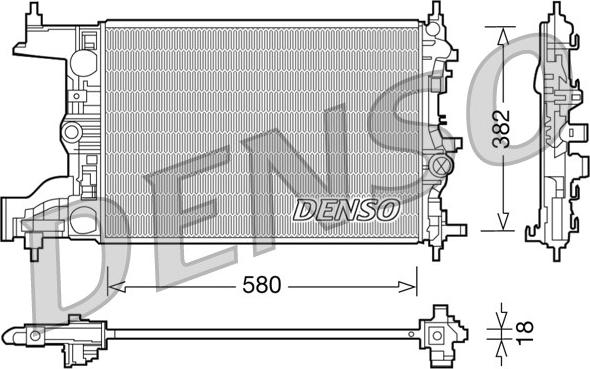 Denso DRM20094 - Радіатор, охолодження двигуна autozip.com.ua