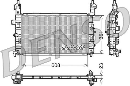 Denso DRM20092 - Радіатор, охолодження двигуна autozip.com.ua