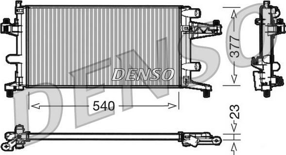Denso DRM20040 - Радіатор, охолодження двигуна autozip.com.ua