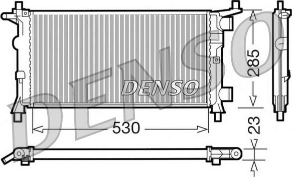 Denso DRM20041 - Радіатор, охолодження двигуна autozip.com.ua