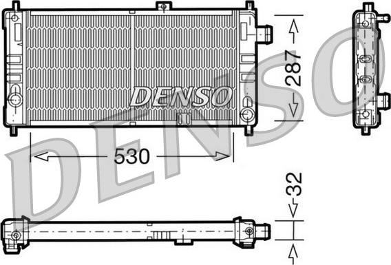 Denso DRM20064 - Радіатор, охолодження двигуна autozip.com.ua