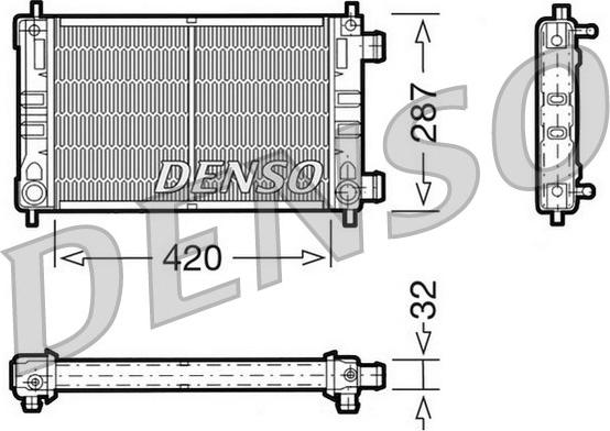 Denso DRM20063 - Радіатор, охолодження двигуна autozip.com.ua