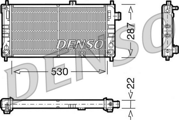 Denso DRM20062 - Радіатор, охолодження двигуна autozip.com.ua