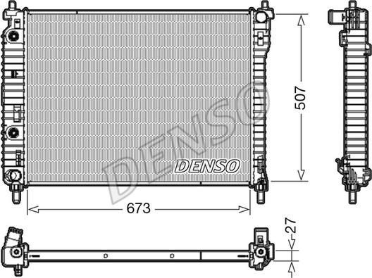 Denso DRM20008 - Радіатор, охолодження двигуна autozip.com.ua