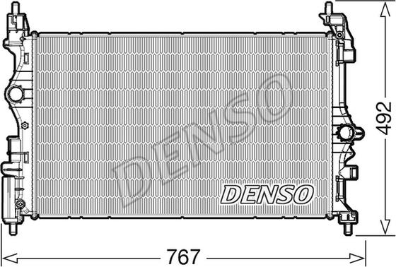 Denso DRM20019 - Радіатор, охолодження двигуна autozip.com.ua