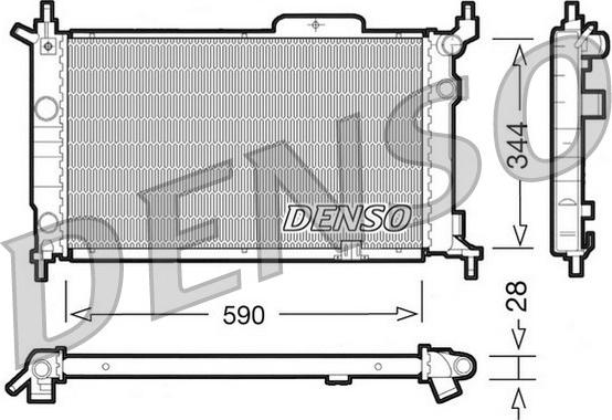 Denso DRM20015 - Радіатор, охолодження двигуна autozip.com.ua