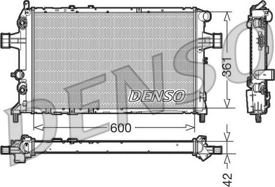 Denso DRM20016 - Радіатор, охолодження двигуна autozip.com.ua