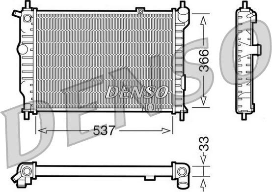 Denso DRM20010 - Радіатор, охолодження двигуна autozip.com.ua