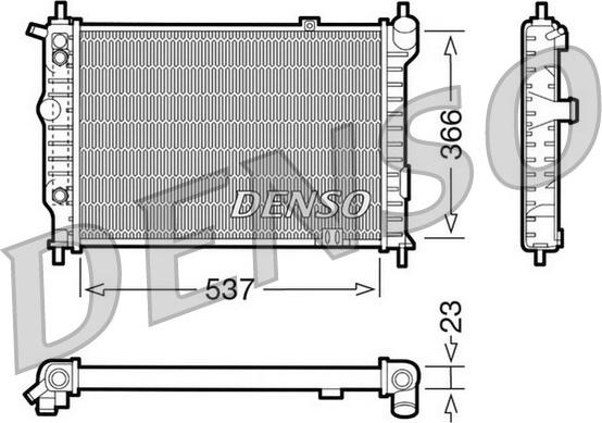 Denso DRM20012 - Радіатор, охолодження двигуна autozip.com.ua