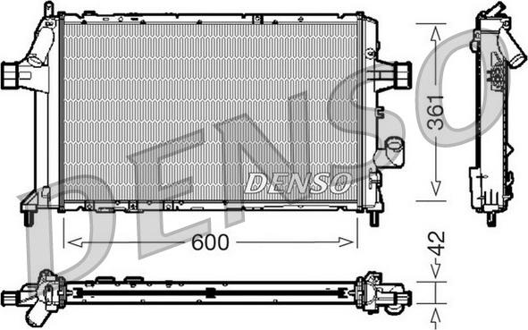 Denso DRM20085 - Радіатор, охолодження двигуна autozip.com.ua