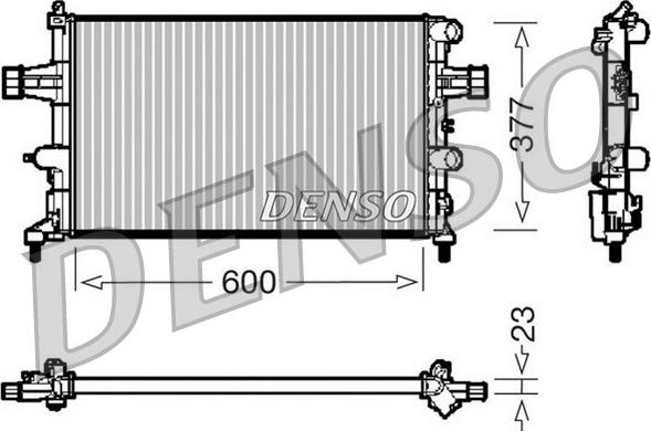 Denso DRM20081 - Радіатор, охолодження двигуна autozip.com.ua