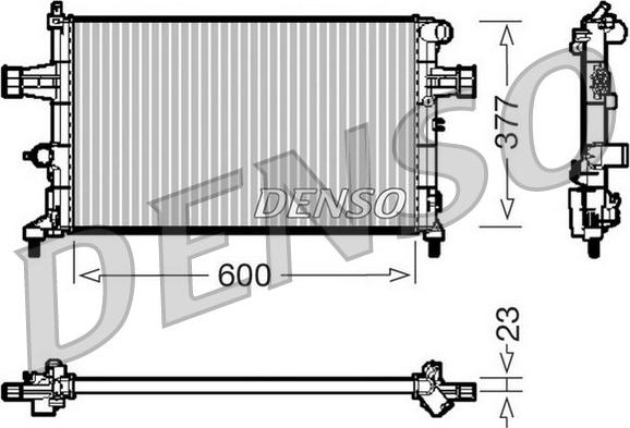 Denso DRM20083 - Радіатор, охолодження двигуна autozip.com.ua