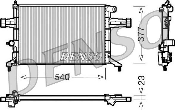 Denso DRM20082 - Радіатор, охолодження двигуна autozip.com.ua