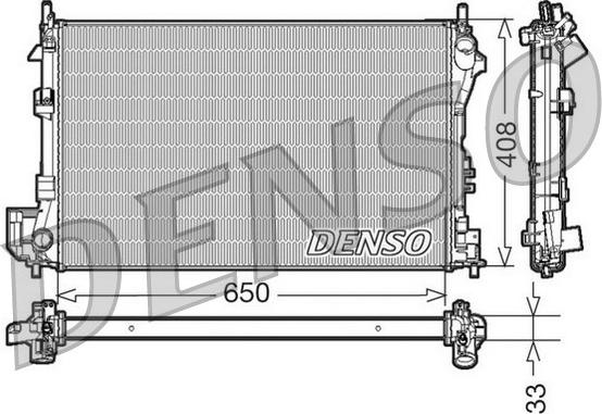 Denso DRM20087 - Радіатор, охолодження двигуна autozip.com.ua