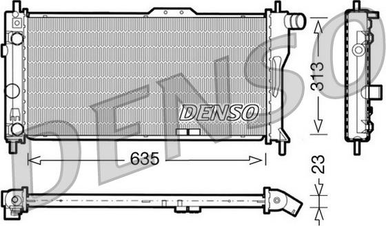 Denso DRM20034 - Радіатор, охолодження двигуна autozip.com.ua