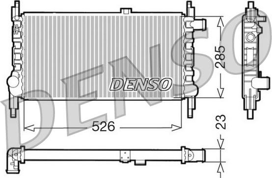 Denso DRM20035 - Радіатор, охолодження двигуна autozip.com.ua