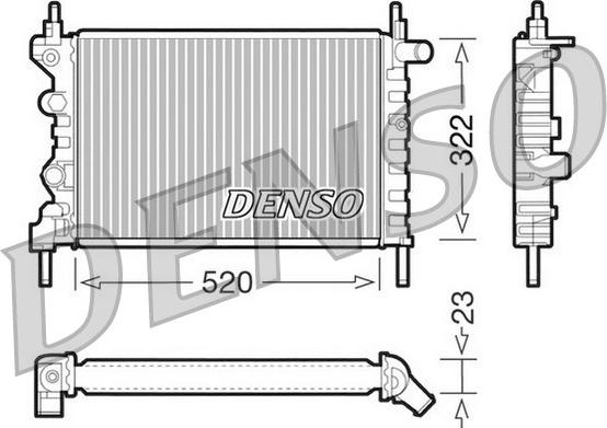 Denso DRM20031 - Радіатор, охолодження двигуна autozip.com.ua