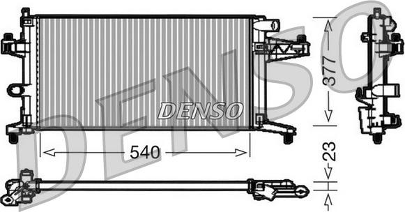 Denso DRM20038 - Радіатор, охолодження двигуна autozip.com.ua