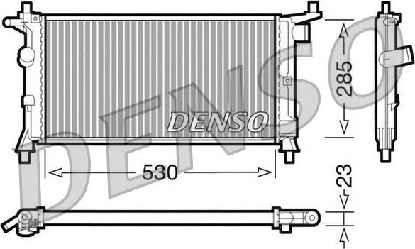 Denso DRM20037 - Радіатор, охолодження двигуна autozip.com.ua