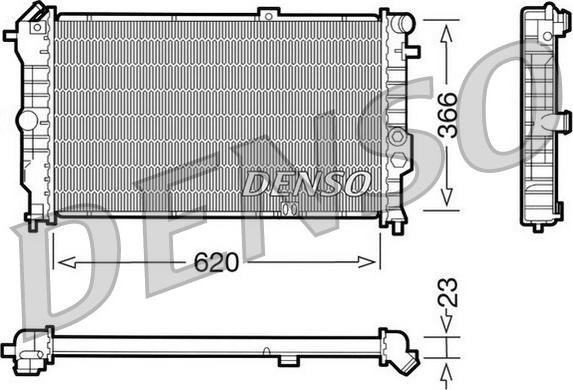 Denso DRM20020 - Радіатор, охолодження двигуна autozip.com.ua