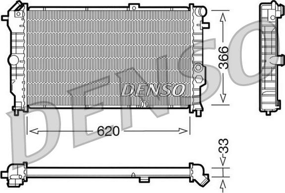 Denso DRM20021 - Радіатор, охолодження двигуна autozip.com.ua