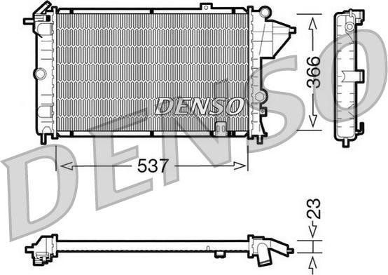 Denso DRM20023 - Радіатор, охолодження двигуна autozip.com.ua