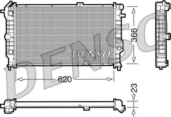 Denso DRM20022 - Радіатор, охолодження двигуна autozip.com.ua