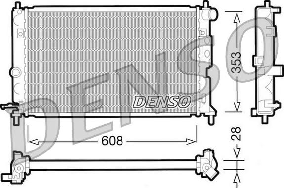 Denso DRM20027 - Радіатор, охолодження двигуна autozip.com.ua