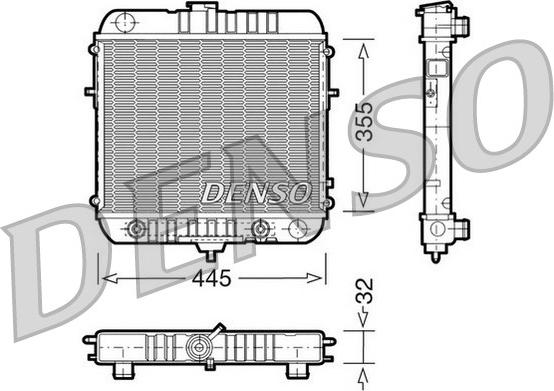 Denso DRM20073 - Радіатор, охолодження двигуна autozip.com.ua