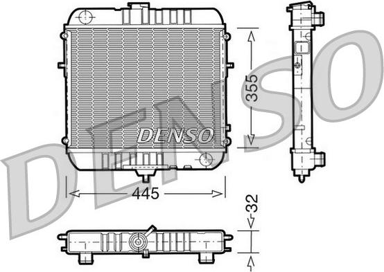 Denso DRM20072 - Радіатор, охолодження двигуна autozip.com.ua