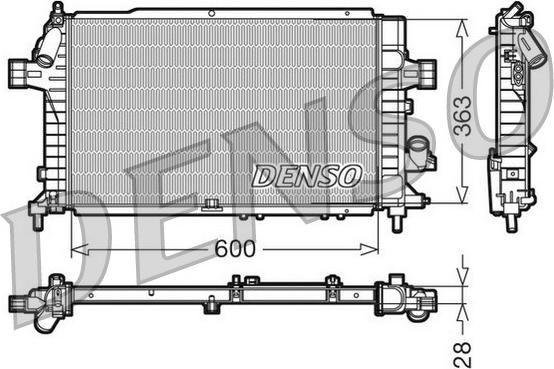 Denso DRM20104 - Радіатор, охолодження двигуна autozip.com.ua