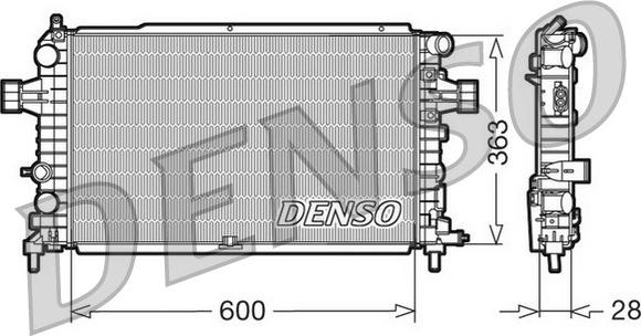 Denso DRM20105 - Радіатор, охолодження двигуна autozip.com.ua