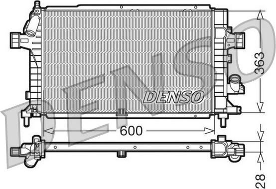 Denso DRM20100 - Радіатор, охолодження двигуна autozip.com.ua